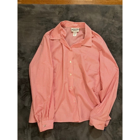Pink and white button up - Picture 1 of 4